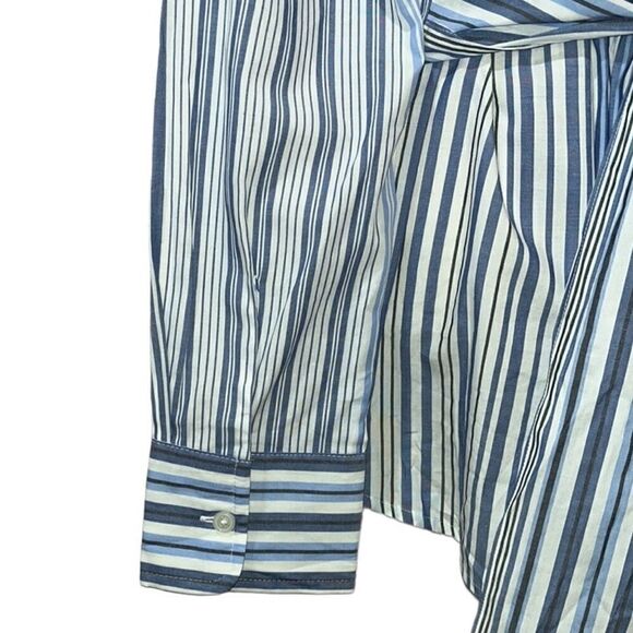 Tommy Hilfiger Young American Striped Tie Front Button Down Blouse - Picture 7 of 11